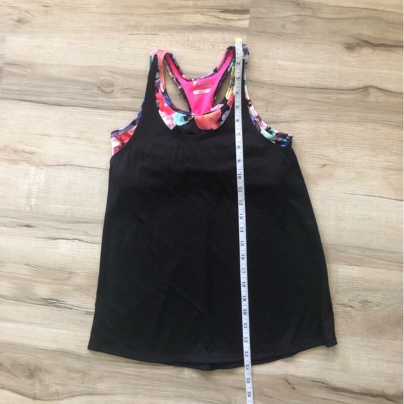 MASSIVE $10 SALE Old Navy Black Tank Top with Floral Accents - Picture 4 of 5
